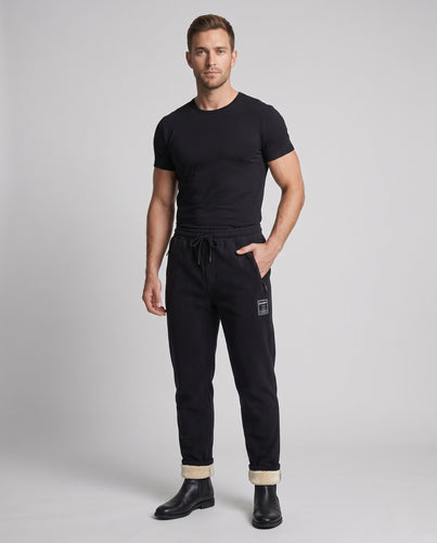 Herren Kuschelige Thermo-Jogginghose mit Teddy-Innenfutter und verstellbarem Bund Nord Taschen