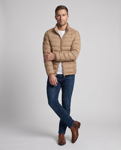 Herren leichte gesteppte Steppjacke mit Stehkragen Nord Taschen