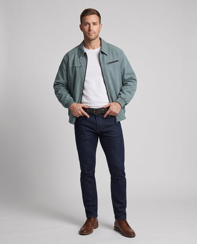 Herren Leichte Oversize-Bomberjacke mit durchgehendem Reißverschluss, elastischen Bündchen & dezenter Brusttasche Nord Taschen