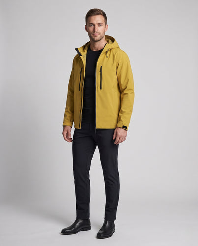 Herren Leichte Softshell-Wetterschutzjacke mit Kapuze und verschweißten Reißverschlüssen Nord Taschen