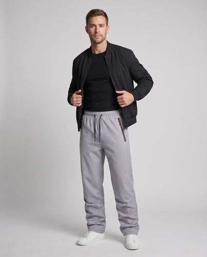 Herren Leichte technische Jogginghose mit elastischem Tunnelzug, wasserabweisender Oberfläche & Reißverschlusstasche Nord Taschen