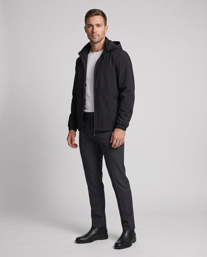 Herren Leichter Kapuzen-Softshellblouson mit winddichter Membran & elastischen Bündchen Nord Taschen