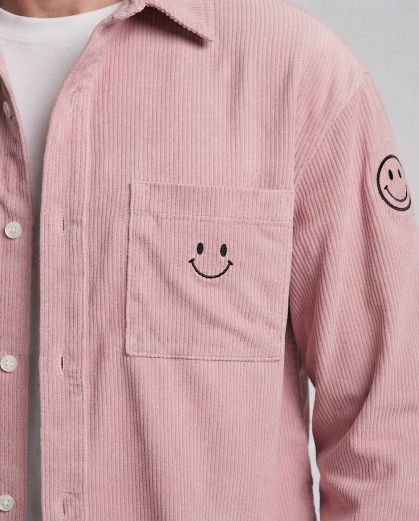 Herren Casual Cord-Jacke mit lässigem Design und Smiley-Detail Nord Taschen