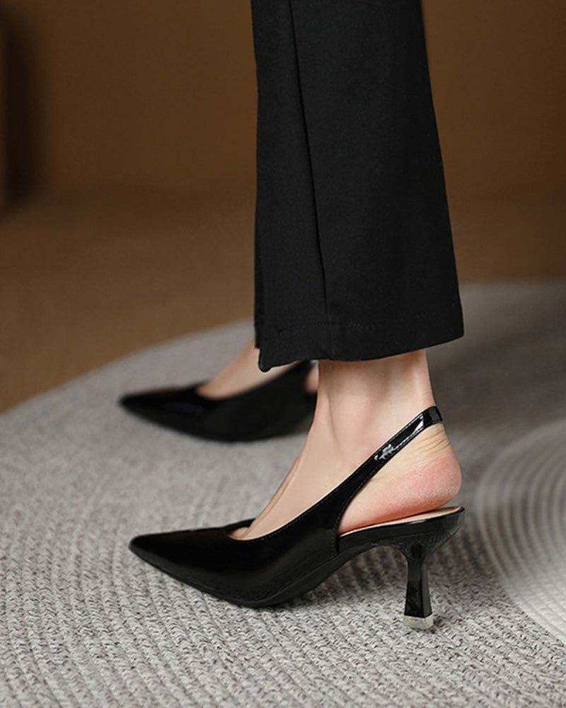 Einfarbige, Temperamentvolle High Heels mit Spitzer Zehenpartie