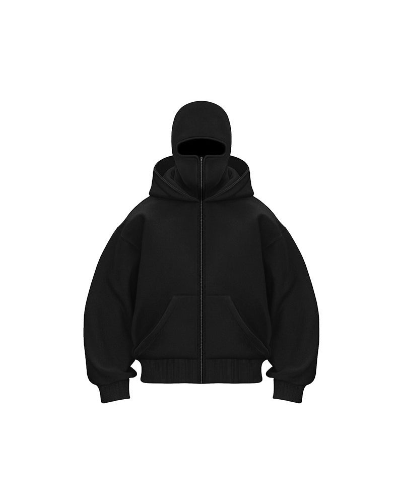 Sweatshirt Mantel mit Doppelkapuze und Reißverschluss - Vittorelli