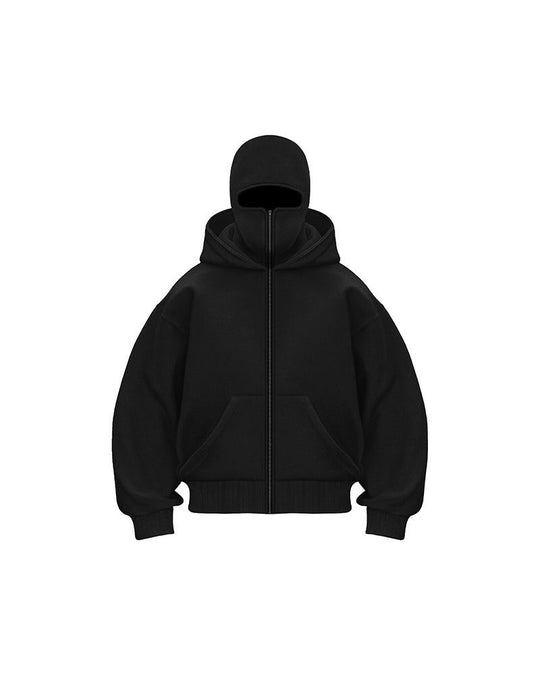 Sweatshirt Mantel mit Doppelkapuze und Reißverschluss - Vittorelli