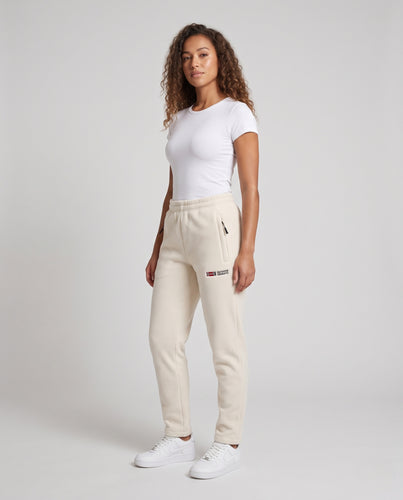 Damen Fleece-Thermo-Jogginghose mit elastischem Bund und Reißverschlusstaschen Nord Taschen