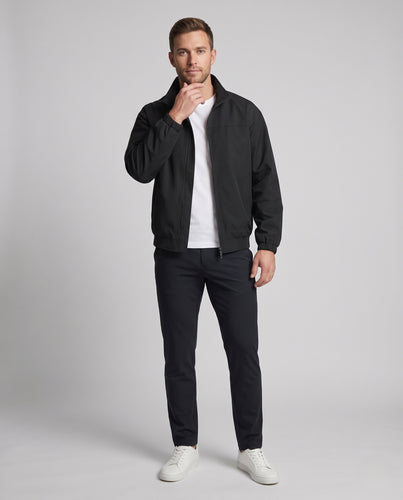 Herren Leichte Softshell-Bomberjacke mit Stehkragen und elastischen Bündchen Nord Taschen