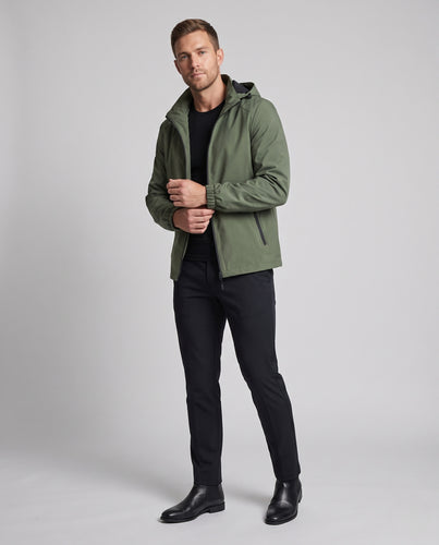 Herren Leichte Softshell-Kapuzenjacke mit wind- und wasserabweisendem Shell und Reißverschlusstaschen Nord Taschen