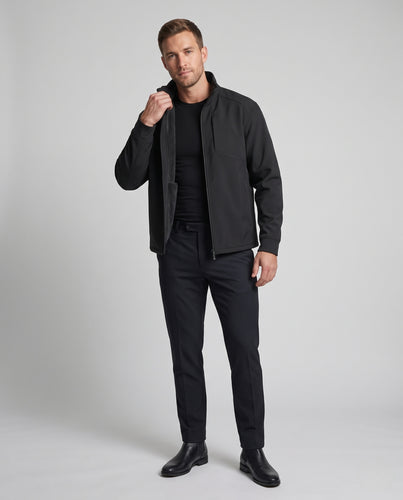 Herren Thermo-Softshelljacke mit Fleece-Innenlage und Zwei-Wege-Reißverschluss Nord Taschen