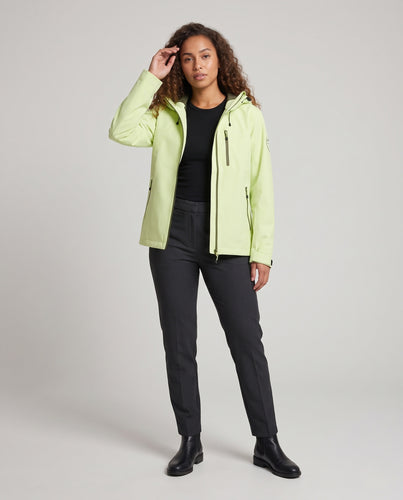 Damen Leichte wasserdichte Outdoorjacke mit verstellbarer Kapuze Nord Taschen