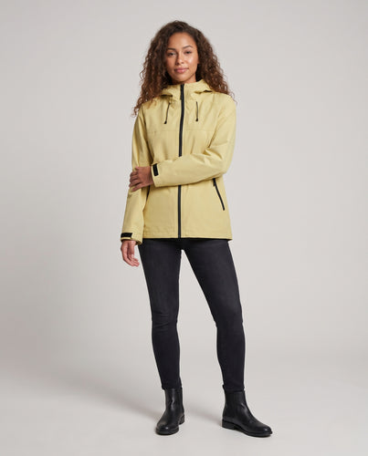 Damen wasserfeste leichte Outdoor-Softshelljacke mit Kapuze und Reißverschluss Nord Taschen