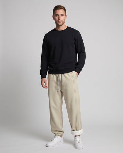 Herren Gefütterte Oversize-Sweathose mit Tunnelzug und elastischen Bündchen Nord Taschen