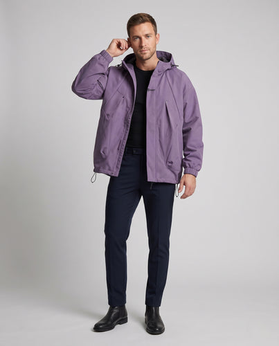 Herren Leichte technische Kapuzen-Overlayerjacke mit asymmetrischen Brusttaschen Nord Taschen