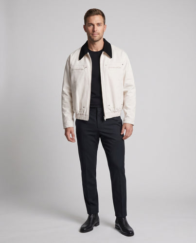 Herren Relaxed-Fit Bomberjacke mit Cordkragen Nord Taschen
