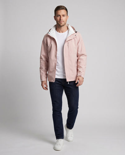 Herren technische Übergangsjacke mit verschweißten Nähten verstellbarer Kapuze und Meshfutter Nord Taschen