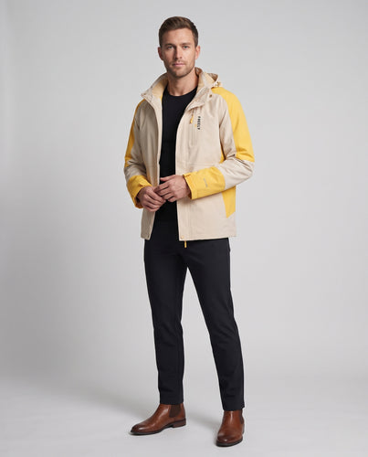 Herren Wasserfeste atmungsaktive Outdoorjacke mit Kapuze und Reißverschlusstaschen Nord Taschen