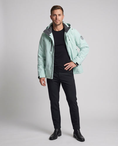 Herren Wasserfeste und atmungsaktive Outdoor-Softshelljacke mit Kapuze Nord Taschen