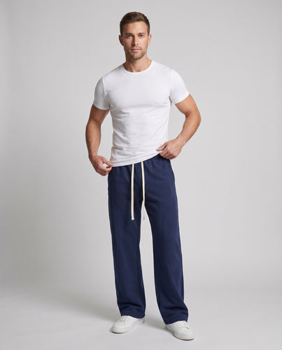 Herren weite Sweathose mit extra langem Tunnelzug und geradem Bein Nord Taschen
