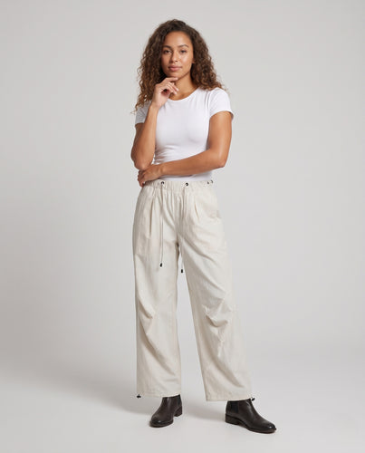 Damen weite wasserabweisende Freizeithose mit Kordelzug und verstärkten Knien Nord Taschen