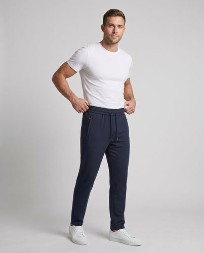 Herren Slim-Fit Funktions-Jogginghose mit Elastikbund und Verdeckt-Reißverschlusstaschen Nord Taschen