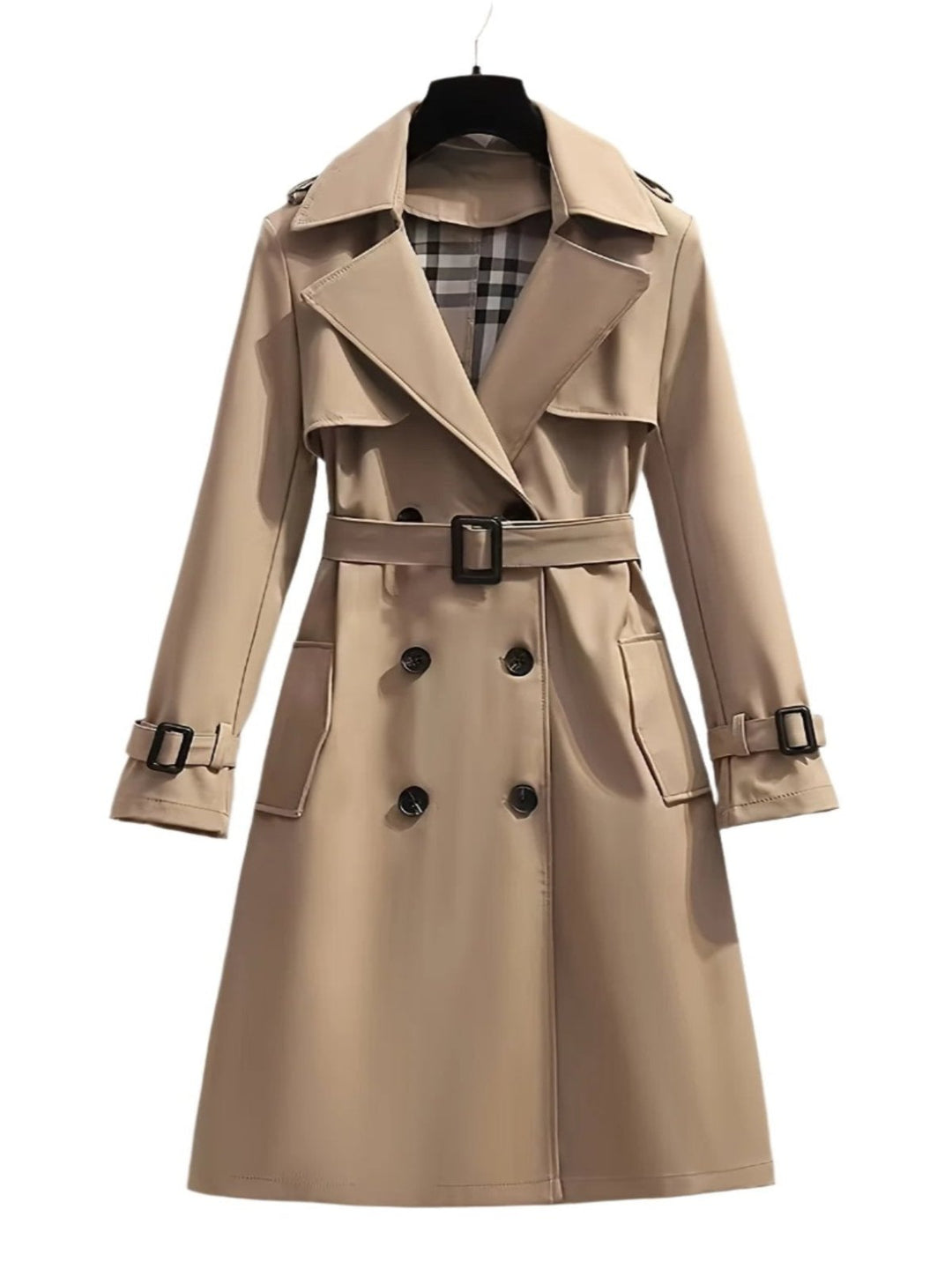 doppelte Reihe Trenchcoat für Damen - mit Gürtel in der Taille - Vittorelli