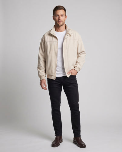 Herren Casual-Fieldblouson mit Stehkragen, elastischem Bund und verdecktem Reißverschluss Nord Taschen
