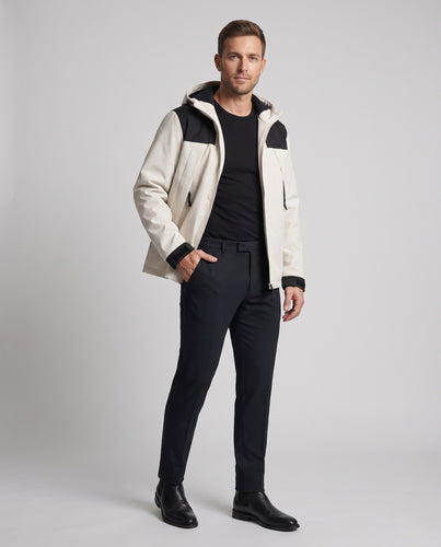Herren Wind- und wasserabweisende Softshell‑Hoodiejacke mit Fleecefutter und Klettmanschetten Nord Taschen