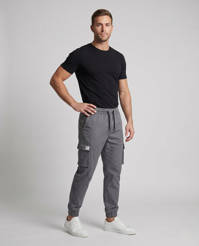 Herren Cargo-Jogginghose im Tapered‑Fit mit Elastikbund, Multifunktions‑Taschen und wärmendem Futter Nord Taschen