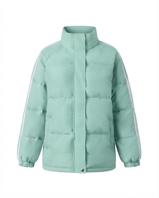 Damen nan sportlicher gesteppten Stadt-Puffer mit ergonomischem Stehkragen und reflektierenden Armstreifen