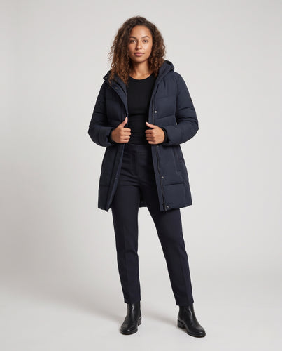 Gefütterte Herren-Winterjacke, abnehmbarer Kragen