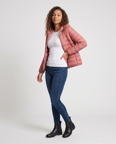 Leichte Damen-Steppjacke mit Kapuze