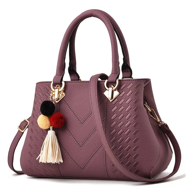 Nord Taschen | Gep quiltete Tragetasche, Veganes Rindsleder Schultertasche