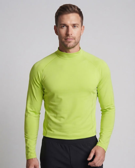 Herren Atmungsaktives Performance-Langarmshirt mit Stehkragen, schnell trocknend & Stretch Nord Taschen