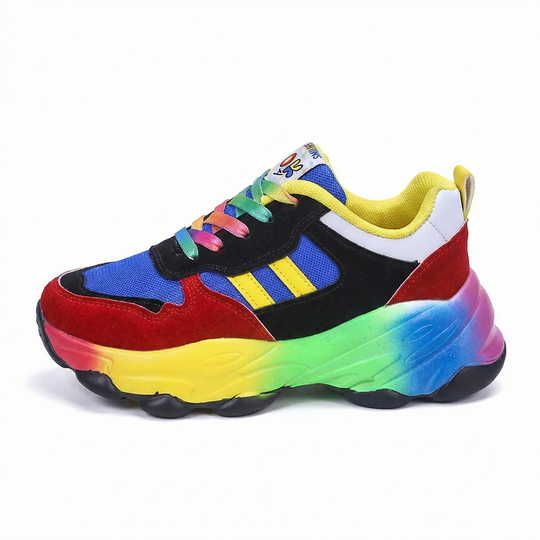 Bunte orthopädische Turnschuhe mit Stil