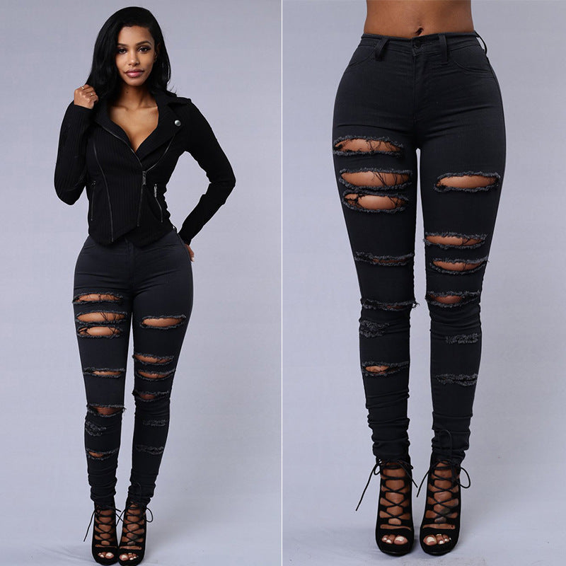 Skinny Damen Jeans - Hohe Taille, Lässiger Bleistiftschnitt