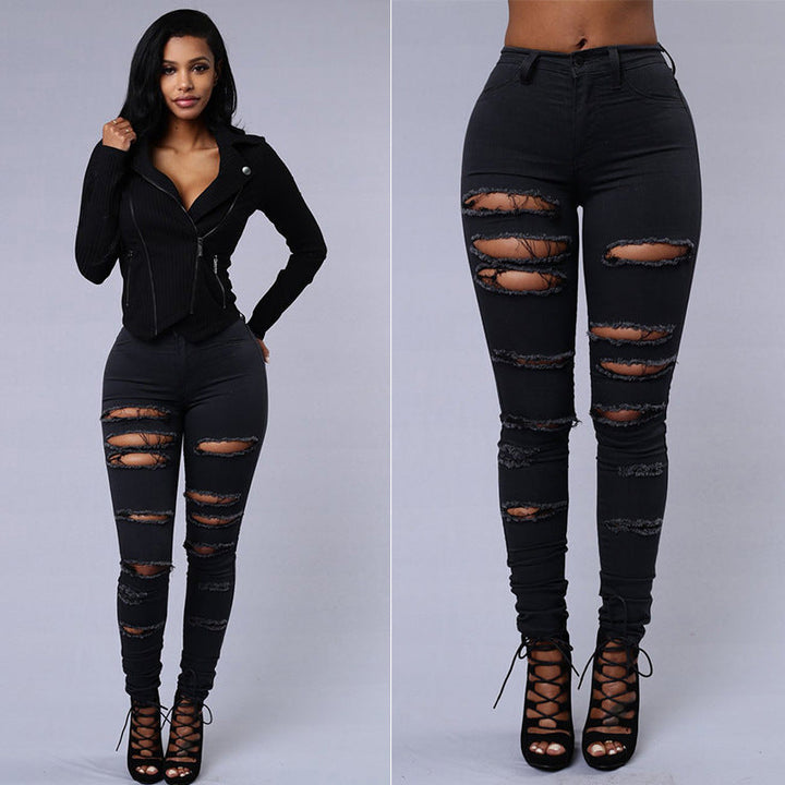 Skinny Damen Jeans - Hohe Taille, Lässiger Bleistiftschnitt