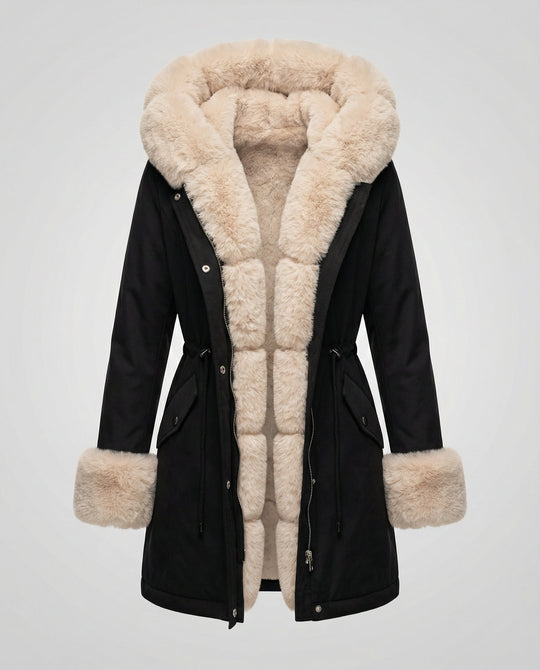 Elegante Damen Kunstpelzjacke