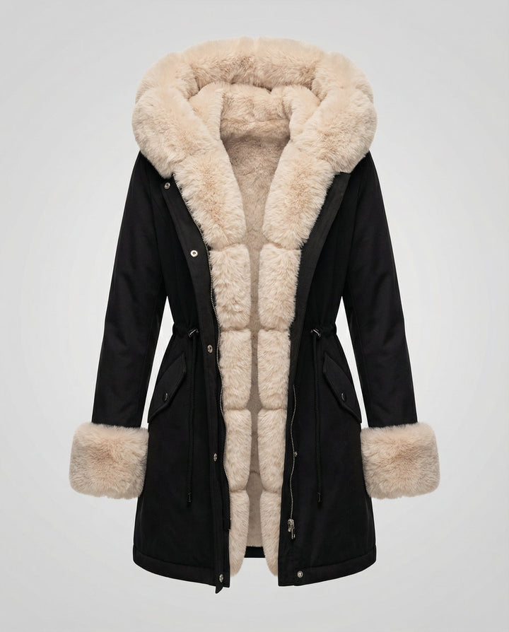 Elegante Damen Kunstpelzjacke