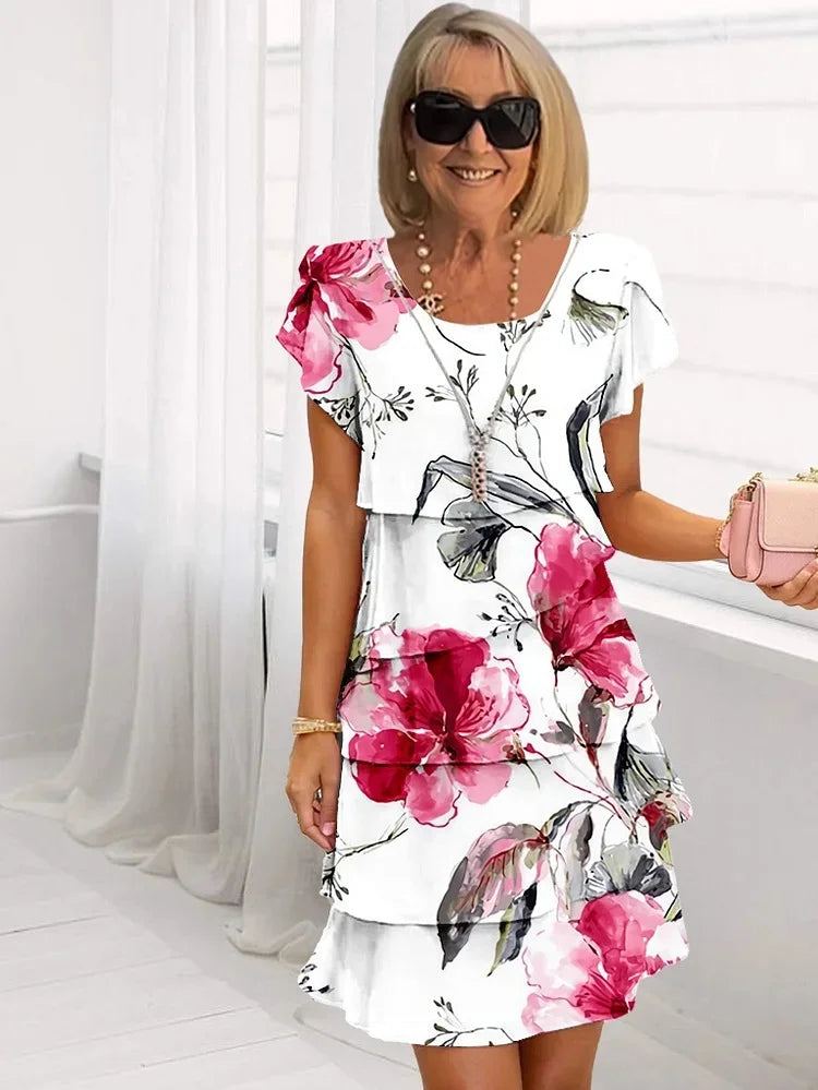 Elegantes Maxikleid mit Blumenmuster