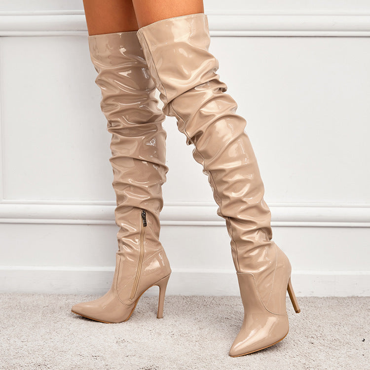 Kniehohe Lange Stiefel für Frauen mit Super Hohem Absatz für Partys