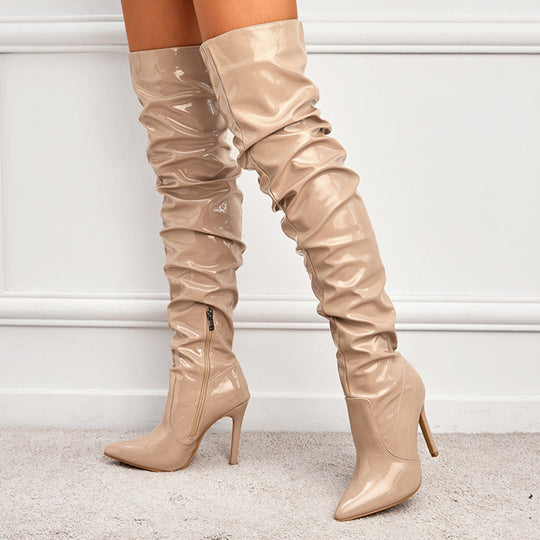 Kniehohe Lange Stiefel für Frauen mit Super Hohem Absatz für Partys