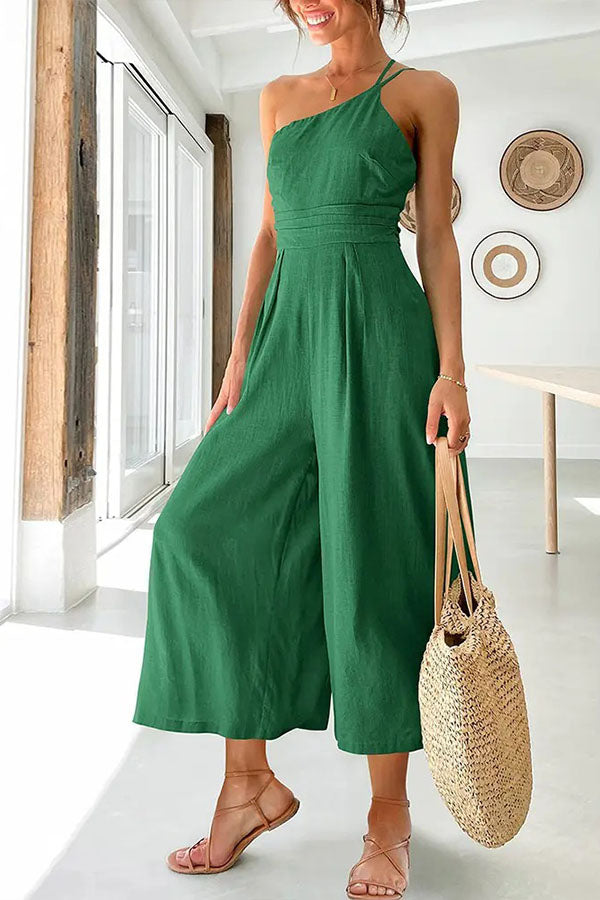 Ein-Schulter-Jumpsuit