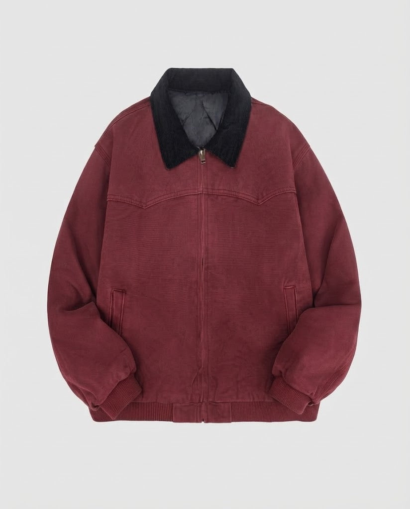 Herren gepolsterte Canvas‑Bomberjacke mit Teddykragen und Thermofutter Nord Taschen