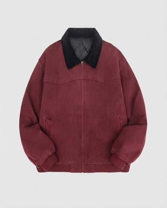 Herren gepolsterte Canvas‑Bomberjacke mit Teddykragen und Thermofutter Nord Taschen