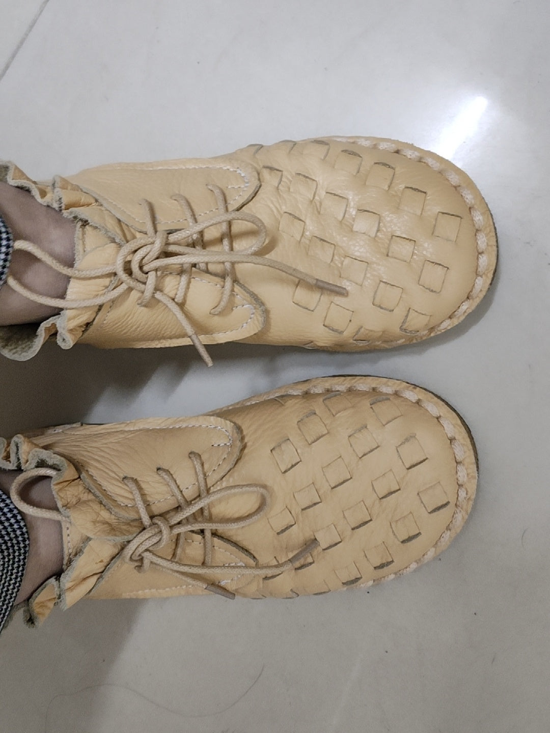 Retro Künstlerisch Echtes Damen Schuhe - Arvani