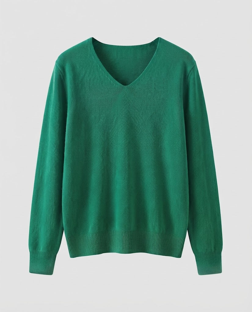 Damen Feinstrick-V-Ausschnitt-Pullover aus kuscheligem Angora-Mix Nord Taschen