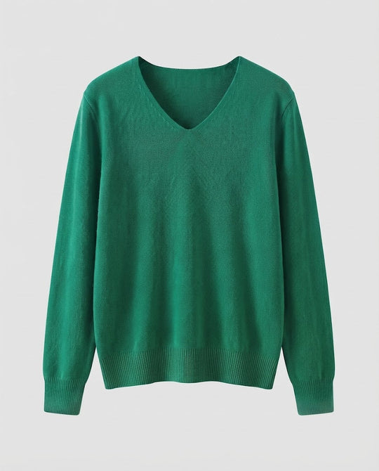 Damen Feinstrick-V-Ausschnitt-Pullover aus kuscheligem Angora-Mix Nord Taschen