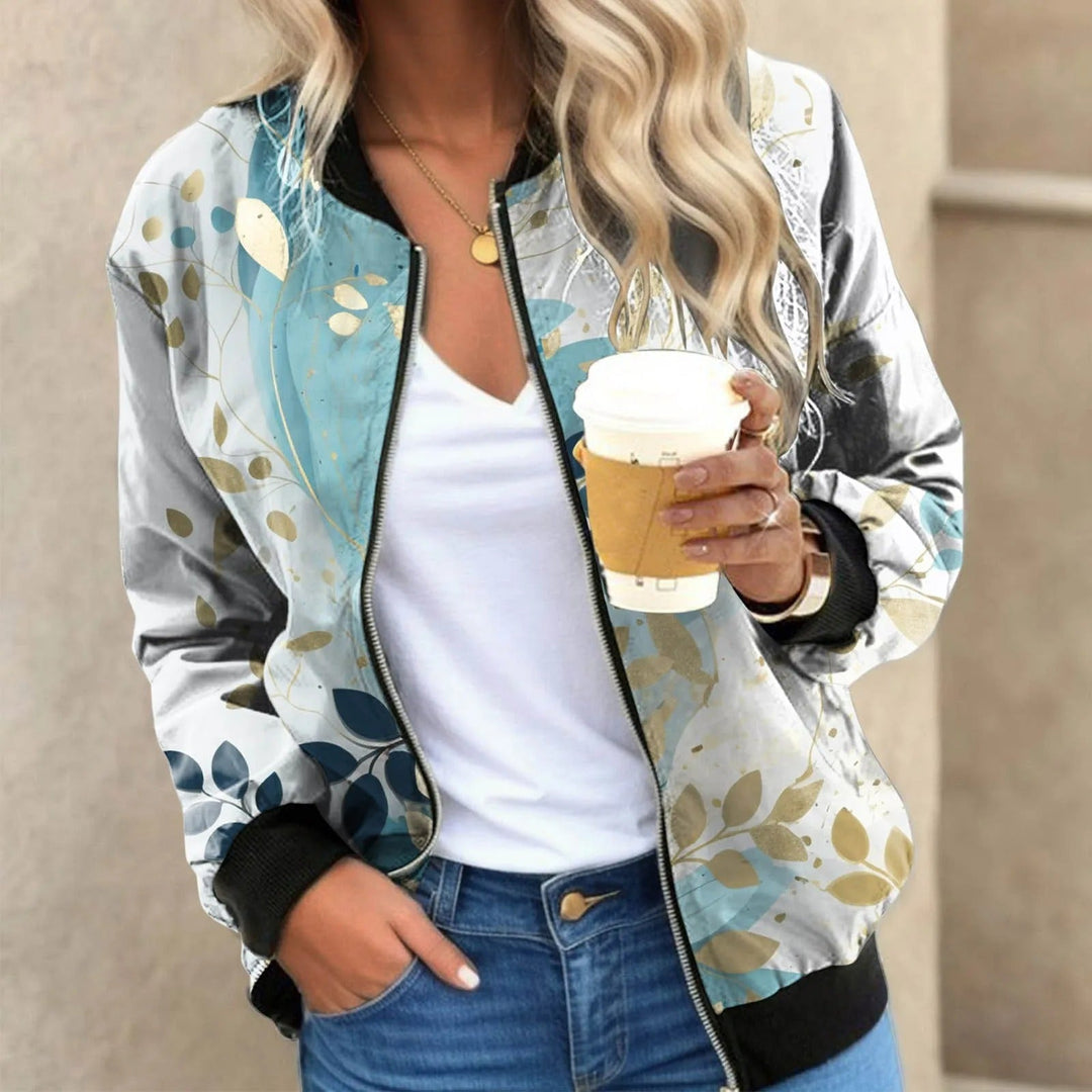 Blazer mit LNord Taschenhaften Blumen für Frauen