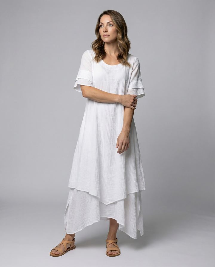 Elegantes Damen Schlitzkleid Abend